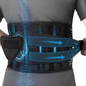 XXL Adjustable Lower Back Lumbar Support Breathable Brace Belt